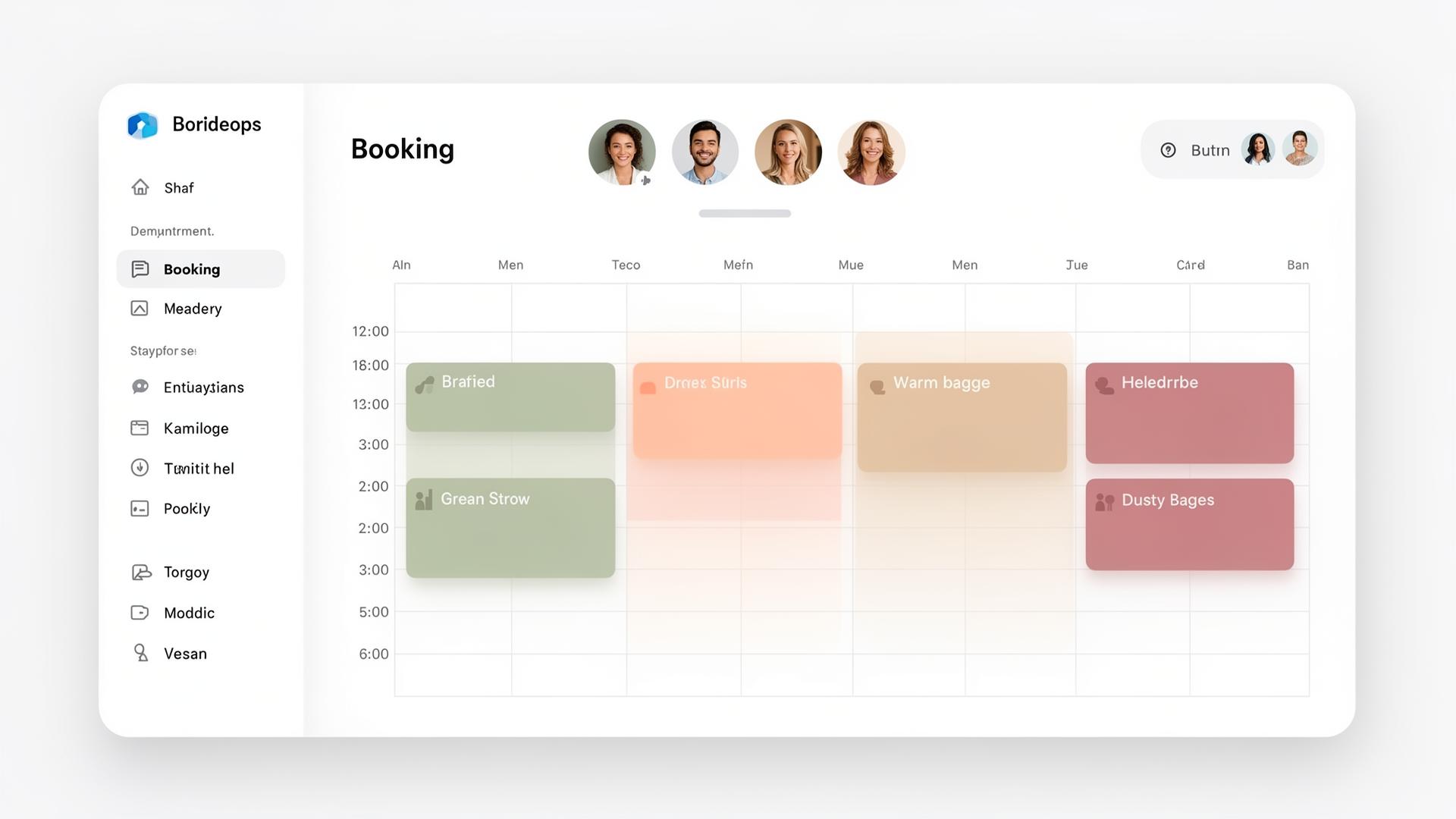 BookingMe business calendar dashboard